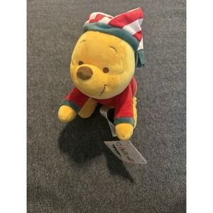 Disney Winnie the Pooh Holiday Christmas Hat Cuddleez Plush 13'' Pillow Buddy